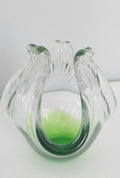 Vintage Mid-Century Italian Murano Blown Art Glass Green 1960s Sculpture