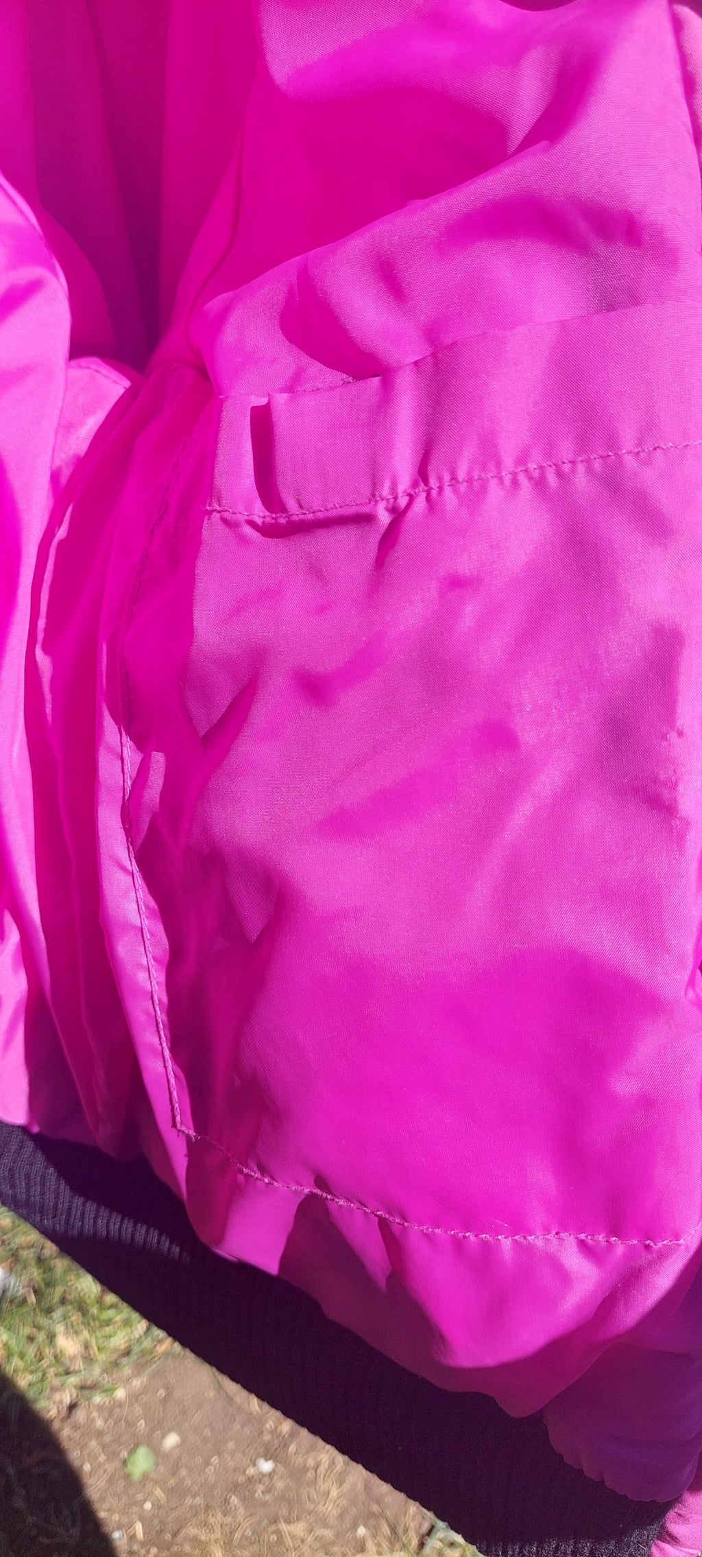 Vintage 1980s Obermeyer Black Teal & Pink Striped Puffy Carrie Style Ski Jacket