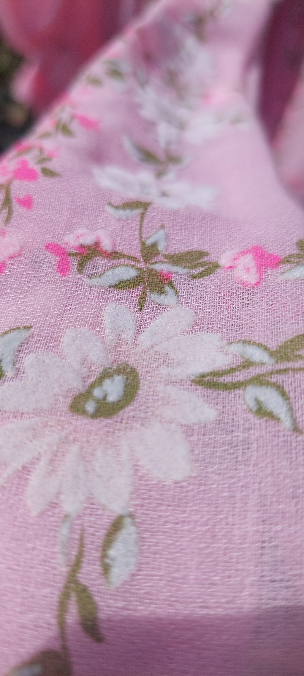 1970s Emma Domb Prairie Dress:2-Piece Pink Boho Maxi Gown with Ruffled Pinafore