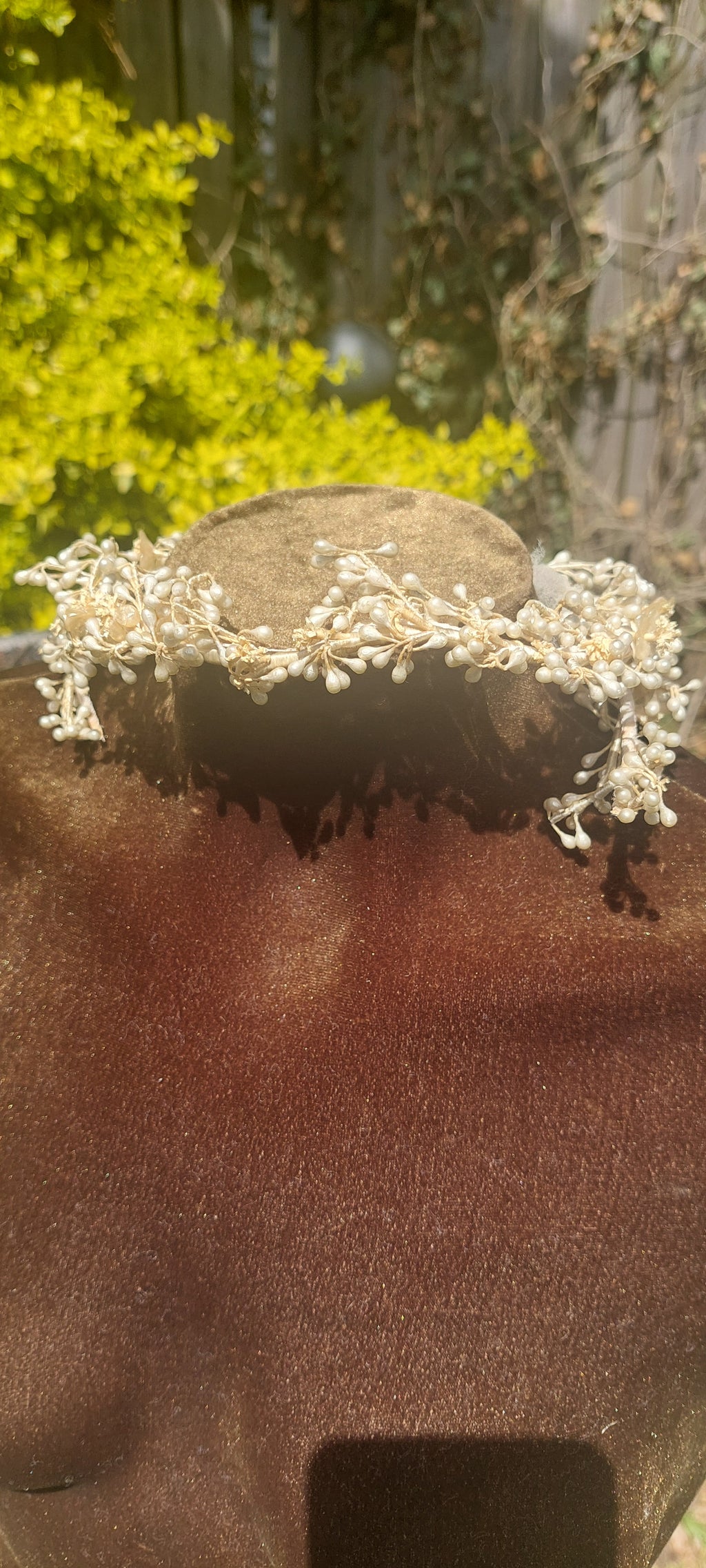 Vintage 1950s Cream Satin Wedding Dress: Fit and Flare, Long Sleeved